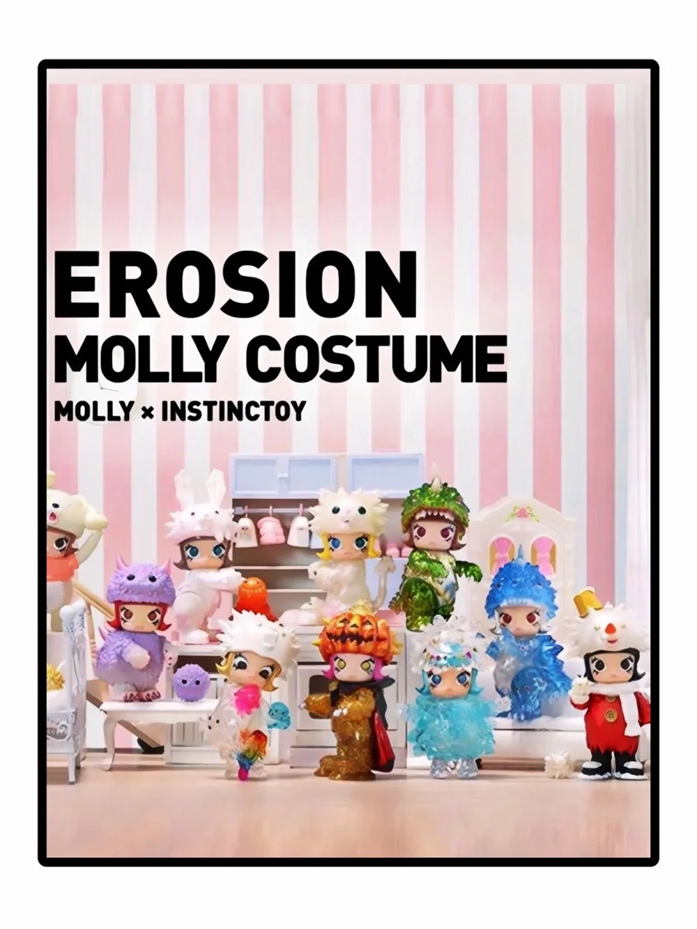 POP MART × INSTINCTOY Erosion Molly Costume Series Figure Snowy Molly